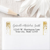 Gouden Confetti Stippen Etiket (Insitu)