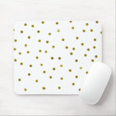 Gouden Confetti Stippen Faux Folie Modern Chic Een Muismat (Met muis)