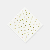 Gouden Confetti Stippen Faux Folie Modern Chic Een Servet (Hoek)