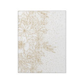 gouden Confetti stippen floraal Notitieblok (Linkerzijde)