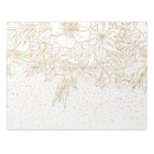 gouden Confetti stippen floraal Notitieblok (Voorkant)