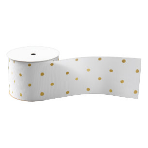 Gouden Confetti Stippen Grosgrain Lint