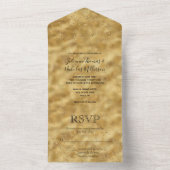 Gouden Confetti Stippen in één keer All In One Uitnodiging (Binnen)