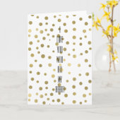 Gouden Confetti Stippen Liefde Kaart (Gele Bloem)