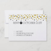 Gouden Confetti Stippen RSVP (Voorkant)