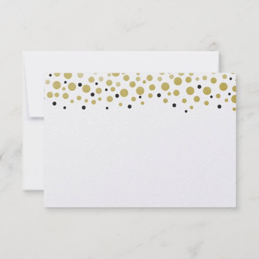 Gouden Confetti Stippen RSVP (Achterkant)