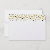 Gouden Confetti Stippen RSVP Kaartje (Achterkant)