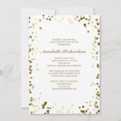 Gouden Confetti Stippen Wit Elegant Foto Afstudere Kaart (Achterkant)