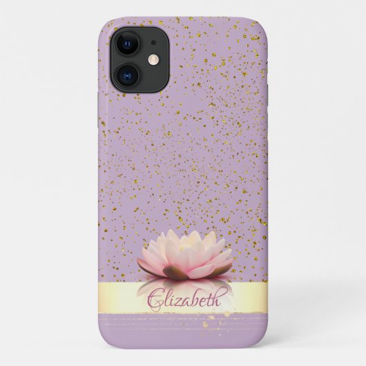 Gouden Confetti Streep Lotus Case-Mate iPhone Case (Achterkant)