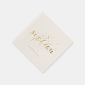 Gouden Confetti Sweet Sixteen 16th Birthday Ecru Servet (Hoek)