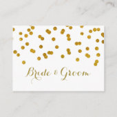 Gouden Confetti Tafel Plaats Instelling Kaarten Plaatskaartje (Achterkant)