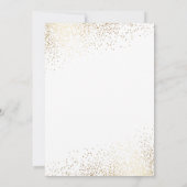 Gouden Confetti & tropische palmbladeren bruiloft Kaart (Achterkant)