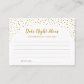 Gouden Confetti trouwdatum ideeën Informatiekaartje (Voorkant)