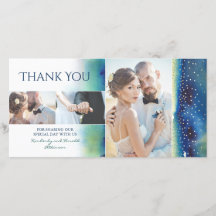 Gouden Confetti Turquoise Waterverf Trouw Dankjewe