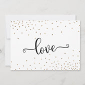 Gouden Confetti Typografie Save the Date (Achterkant)