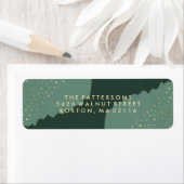 Gouden Confetti | Vakantie Adresetiketten Etiket (Insitu)