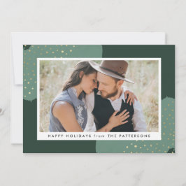 Gouden Confetti | Vakantie Fotokaart Feestdagenkaart