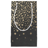 Gouden Confetti vuurvliegjes krijtbord bruiloft Klein Cadeauzakje (Voorkant)