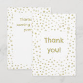 Gouden Confetti Waterverf Stippen Bedankkaart (Voorkant / Achterkant)