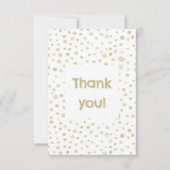 Gouden Confetti Waterverf Stippen Bedankt Card (Voorkant)