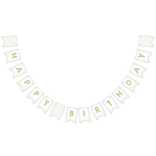 Gouden Confetti Waterverf Stippen Bunting Flag Vlaggetjes (Alle)