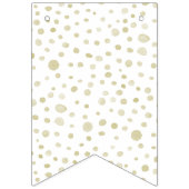Gouden Confetti Waterverf Stippen Bunting Flag Vlaggetjes (Eerste vlag)
