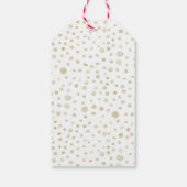 Gouden Confetti Waterverf Stippen Cadeaubijsluiter Cadeaulabel (Achterkant)