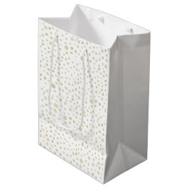 Gouden Confetti Waterverf Stippen Gift Bag Medium Cadeauzakje