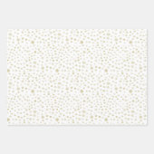 Gouden Confetti Waterverf Stippen inpakpapier (Voorkant 3)