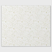 Gouden Confetti Waterverf Stippen inpakpapier (Vlak)