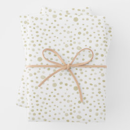 Gouden Confetti Waterverf Stippen inpakpapier Vel