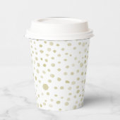 Gouden Confetti Waterverf Stippen Papier Cup Papieren Bekers (Links)