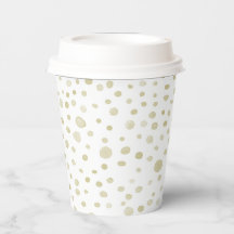 Gouden Confetti Waterverf Stippen Papier Cup