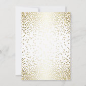 Gouden Confetti Wit Elegant Save the Date (Achterkant)