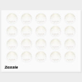 Gouden Confetti witte bruiloft Ronde Sticker (Vel)