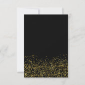 Gouden confetti zwart wit typografie rsvp (Achterkant)