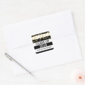 Gouden Confetti zwarte strepen 2018 Afstuderen Vierkante Sticker (Envelop)