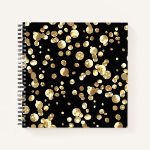 Gouden confettien notitieboek