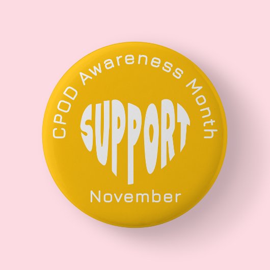 Gouden COPD-bewustzijnsmaand Knop Ronde Button 5,7 Cm