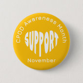 Gouden COPD-bewustzijnsmaand Knop Ronde Button 5,7 Cm (Voorkant)