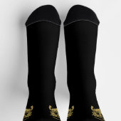 Gouden Cowboy op een Paard Gepersonaliseerde Naam Sokken (Top)