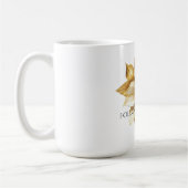 Gouden Crème Bloem Koffiemok (Links)