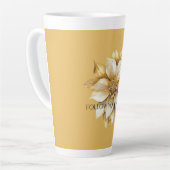 Gouden Crème Bloem Latte Mok (Linkerhoek)
