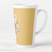 Gouden Crème Bloem Latte Mok (Rechts)