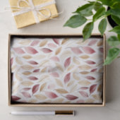 Gouden Crème Blush Rode Bladeren Verjaardag Tissuepapier (Geschenk)