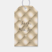 Gouden Crème Champagne Diamant Cadeaulabel (Voorkant)