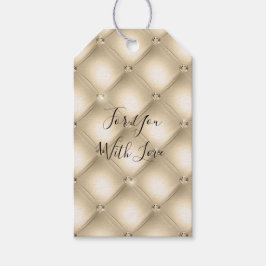 Gouden Crème Champagne Diamant Cadeaulabel