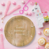 Gouden Crème Gele Cake Frosting Verjaardag Papieren Bordje (Feest)