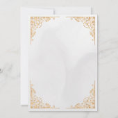Gouden  Crème Islamitische Henna Mehndi Ceremonie Kaart (Achterkant)