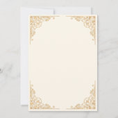 Gouden  Crème Islamitische Moslim Mehndi Ceremonie Kaart (Achterkant)